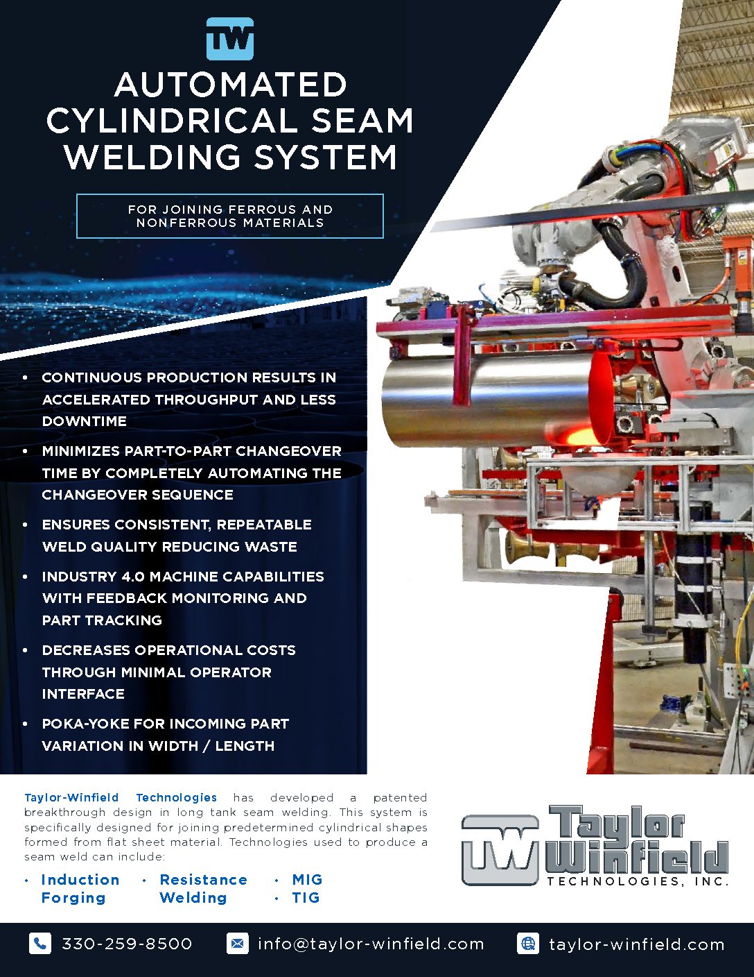 Automated Cylindrical Seam Weldign System brochure pdf 1